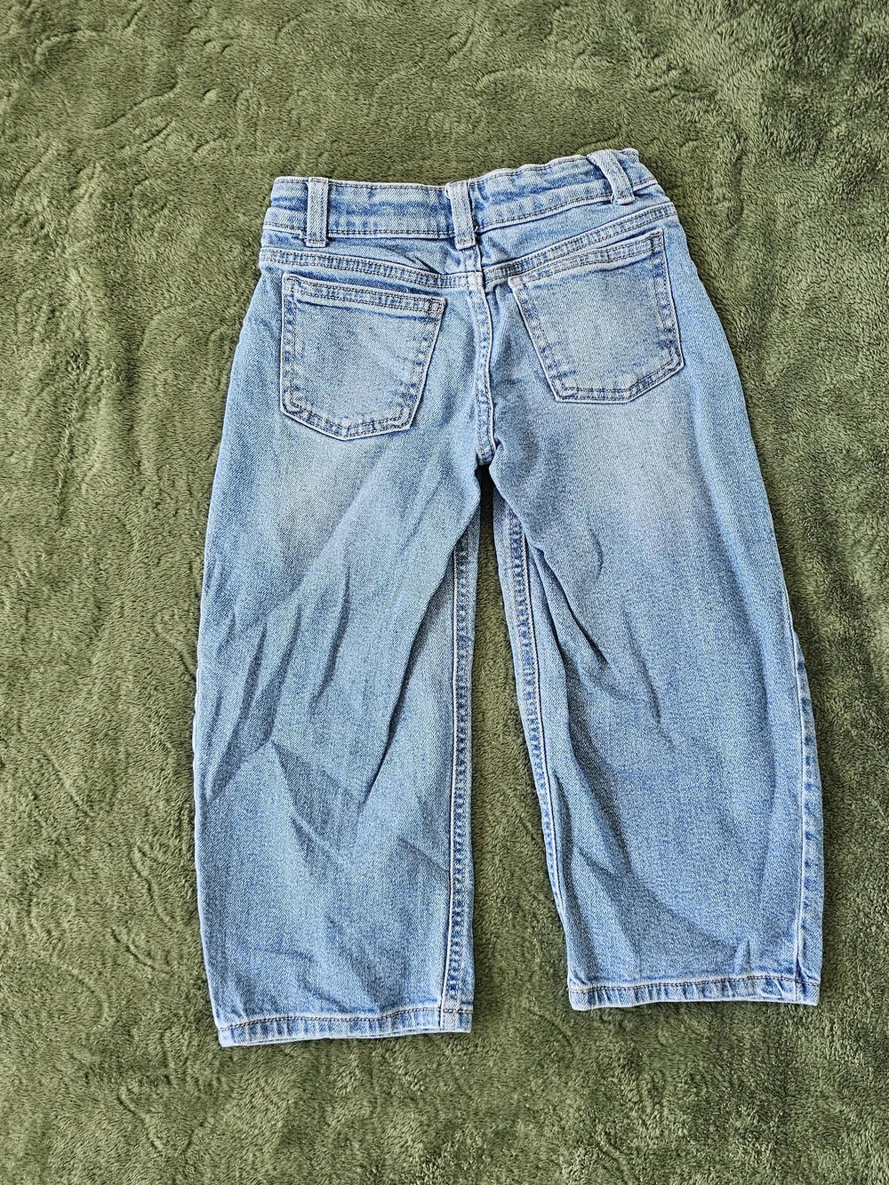 Cat & Jack Girls Wide-Leg Jeans Set Of 2 Embroidered Accents Adjustable Waist